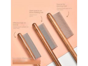 Cat Comb Stainless Steel Pet Hair Remover Wooden Handle Solid Cat Hair Comb Pet Grooming Dog.jpg