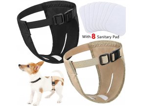 Female Dog Estrusing Nappies with 8 Sanitary Pad For in Bleeding Physiological Washable Nappies Anti Male.jpg (2)