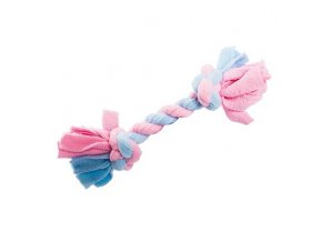 Pletená BABY činka HipHop FLEECE 20 cm/ ø 2cm růžová/modrá