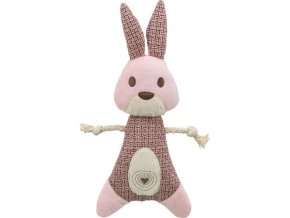 Rabbit - králík, 24 cm, hračka bez zvuku, látka/plyš, růžová