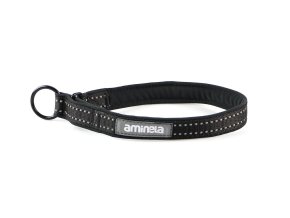 Aminela obojek polostahovací Sport & City 25mm/42cm + 5cm, černá