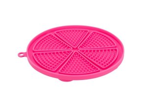 Lick´n´Snack KRUH s přísavkami - podložka k pomalému krmení, 18 cm, TPR/plast, růžová