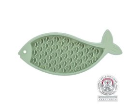 Lick’n'Snack RYBA - podložka k pomalému krmení, 28 cm, šalvějová