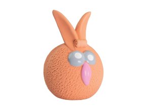 Oranžový míč zajíček se zvukem 5 cm, latex, HipHop