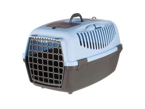 Transportní box CAPRI III 40x38x61cm (max. 12kg) - tmavě šedá/pastelově modrá