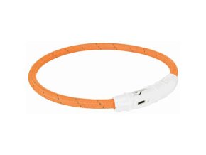 Svítící kroužek USB na krk, oranžový