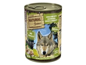 Natural Greatness anguské hovězí maso, houby, zázvor, rozmarýn konzerva pro psy 400 g