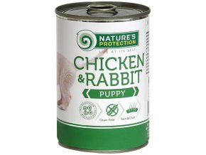 Nature's Protection Dog konzerva Puppy kuře/králík 400 g