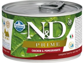 N&D PRIME Dog konzerva Chicken & Pomegranate Mini 140 g
