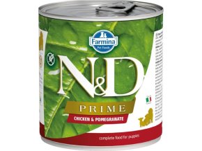 N&D PRIME Dog konzerva Chicken & Pomegranate Puppy 285 g