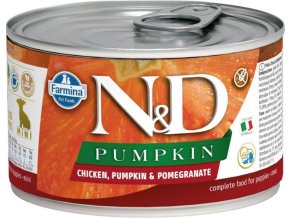 N&D PUMPKIN Dog konzerva Chicken & Pumpkin & Pomegranate Puppy Mini 140 g
