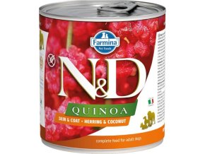 N&D QUINOA Dog konzerva Herring & Coconut 285 g