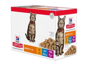 Hill's Science Plan Feline Adult kapsička Chicken+Beef+Ocean Fish (12 x 85 g)
