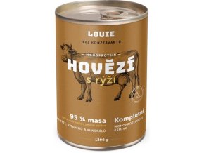 Louie konzerva pro psy hovězí s rýží 1200 g