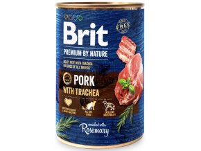 Brit Premium by Nature Dog konzerva - Pork with Trachea 400 g