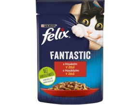 Felix Cat Fantastic kapsička hovězí v želé 85 g