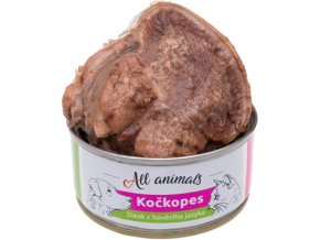 ALL ANIMALS Kočkopes konzerva steak z hovězího jazyka 100g