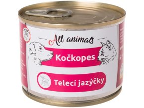 ALL ANIMALS Kočkopes konzerva telecí jazýčky 200g