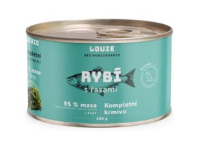 Louie konzerva pro psy rybí s řasami 200 g