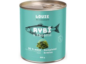 Louie konzerva pro psy rybí s řasami 800 g