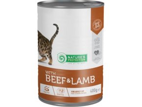 Nature's Protection Cat konzerva Adult hovězí/jehně 400 g