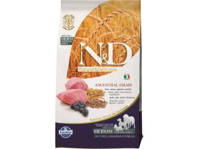 N&D ANCESTRAL GRAIN Dog LG Lamb, Spelt, Oats & Blueberry Adult Medium & Maxi 2,5 kg