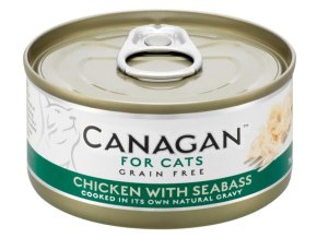 Canagan Cat konzerva - Kuře a mořský vlk 75 g