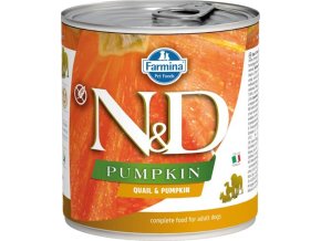 N&D PUMPKIN Dog konzerva Quail & Pumpkin 285 g