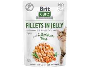 Brit Care Cat kapsička Fillets in Jelly with Wholesome Tuna 85 g