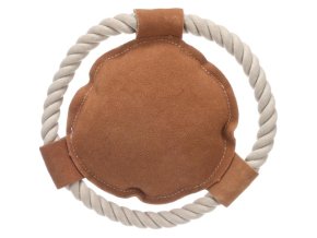 Hračka kůže+provaz Swa Buoy 18 cm Flamingo