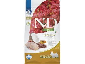 N&D QUINOA Dog GF Skin & Coat, Quail & Coconut Adult Mini 2,5 kg