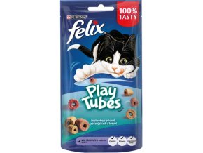 Felix Snack Cat - Play Tubes příchuť pečená ryba, krevety 50 g