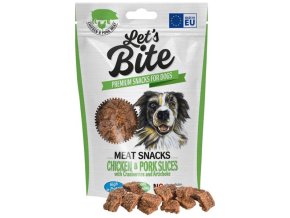 Brit DOG Let’s Bite Meat Snacks Chicken and Pork Slices with Cranberries and Artichoke 80 g