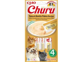 Inaba Churu cat snack tuňák & Bonito vločky 4x14 g