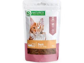 Nature's Protection Cat Snack kachní proužky 75 g