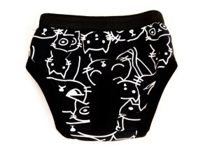 Hárací kalhotky bavlna Pussy tmavě modré 24 cm