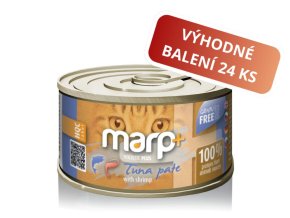 Marp Holistic Plus konzerva pro kočky – Tuňákové paté s krevetami 24x70g