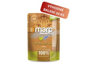 Marp Holistic Plus kapsička pro kočky - Kuře s tuňákem v želé 24x55g