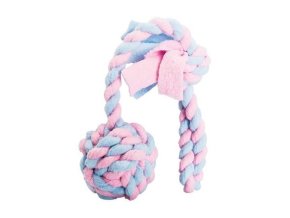Pletené BABY přetahovadlo HipHop FLEECE ø 6 cm/ 30 cm, růžová/modrá