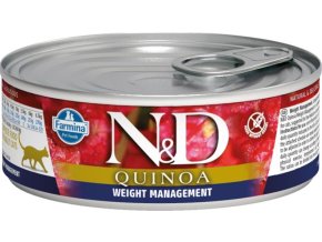 N&D QUINOA Cat konzerva Weight Management Lamb & Broccoli 80 g