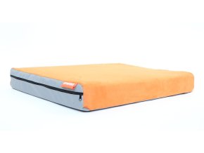 Matrace Aminela - 80x60x10cm Half and Half šedá/oranžová