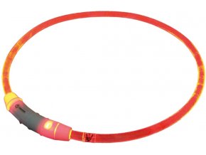Nobby Starlight svítící obojek ABS plast červená 65cm