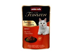 Vom Feinsten Adult FEINES m.Fillets - kachna + krůtí filet, kapsička pro kočky 85 g