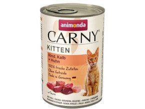 ANIMONDA konzerva CARNY Kitten - telecí + kuřecí + krůta 400g