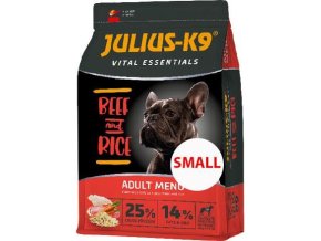 JULIUS K-9 HighPremium 3kg ADULT SMALL Vital Essentials BEEF & Rice