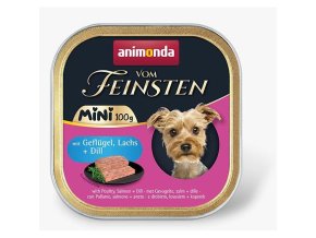 ANIMONDA paštika Vom Feinsten MINI - drůbeží, losos, kopr pro psy 100 g
