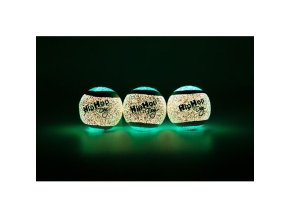 Balení-neonový ve tmě svítící tenisový míč pískací 5 cm (3 ks/bal) HIPHOP DOG