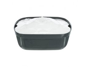 Pítko fontána Polygon, melamin/silikon, 2.5 l/ 28 × 11 × 22 cm, šedá/bílá