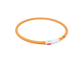 Flash USB svítící obojek XS-XL 70 cm / 10 mm, - oranžová