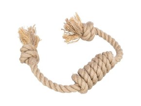 Hrací lano se spirálovým uzlem, 48 cm, konopí/bavlna